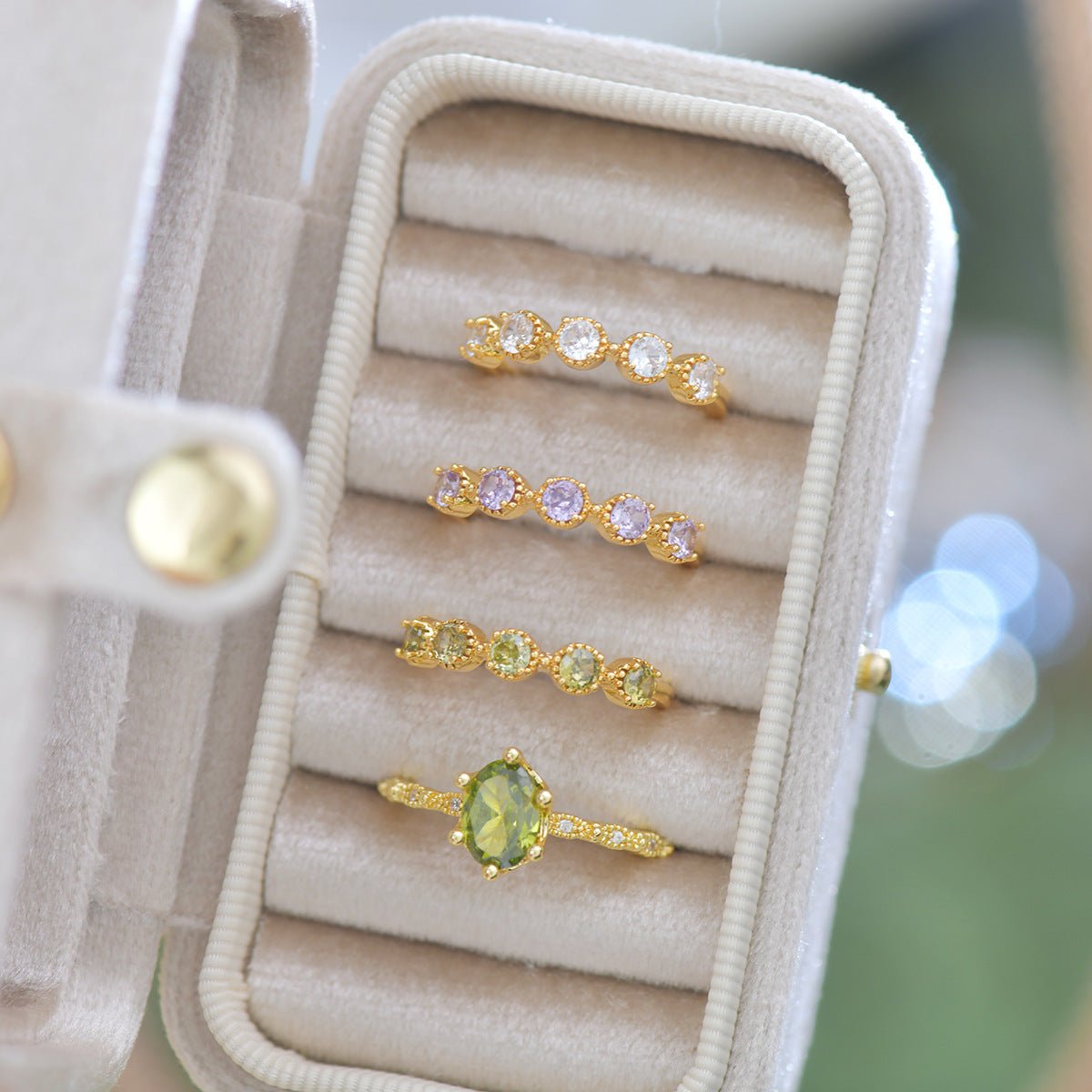 Peridot Band Ring - Gold - Plated - Abbott Atelier