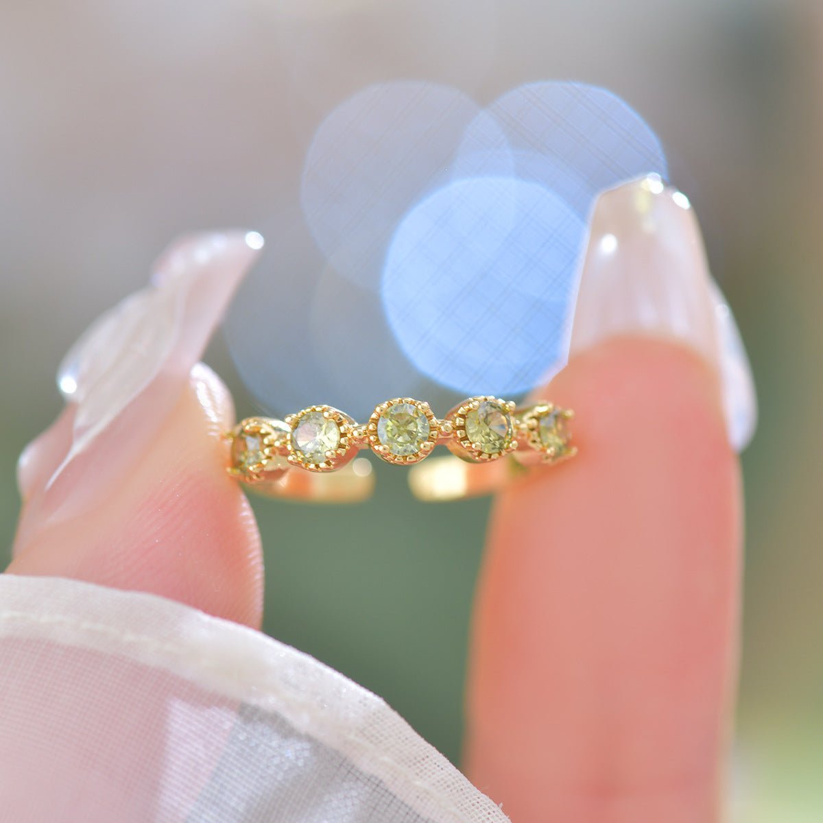 Peridot Band Ring - Gold - Plated - Abbott Atelier