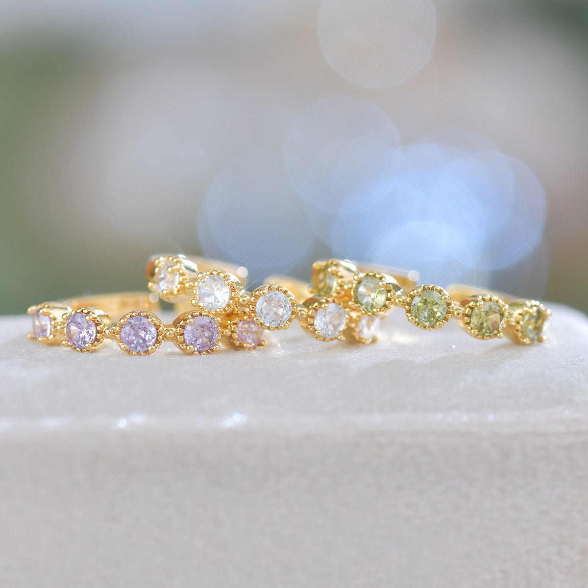 Peridot Band Ring - Gold - Plated - Abbott Atelier