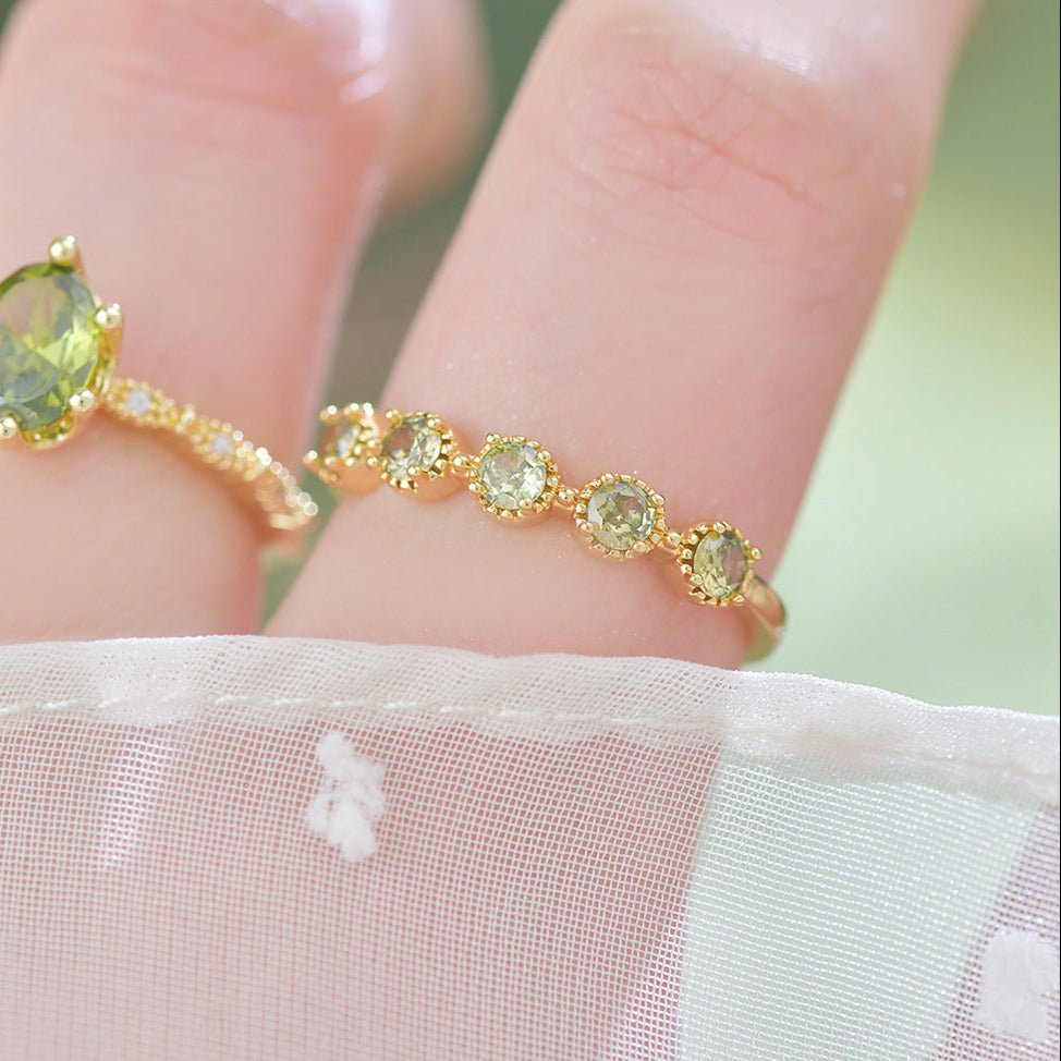 Peridot Band Ring - Gold - Plated - Abbott Atelier