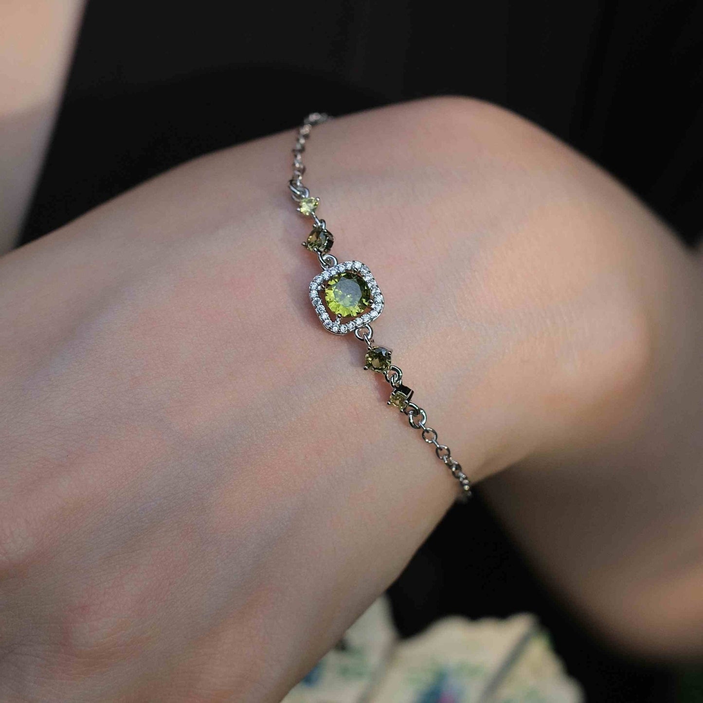 Peridot Baroque Bracelet - Gold Plated - Abbott Atelier