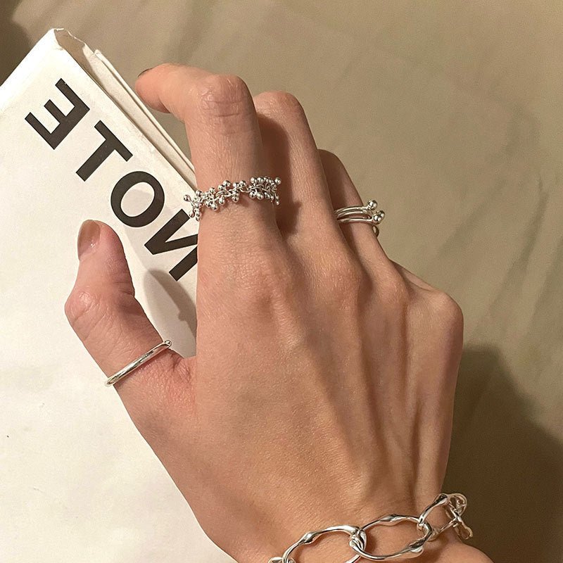 Petite Bead Chain Ring - Gold - Plated - Abbott Atelier