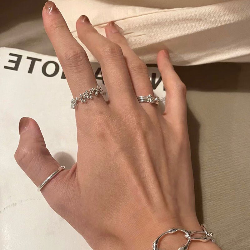 Petite Bead Chain Ring - Gold - Plated - Abbott Atelier