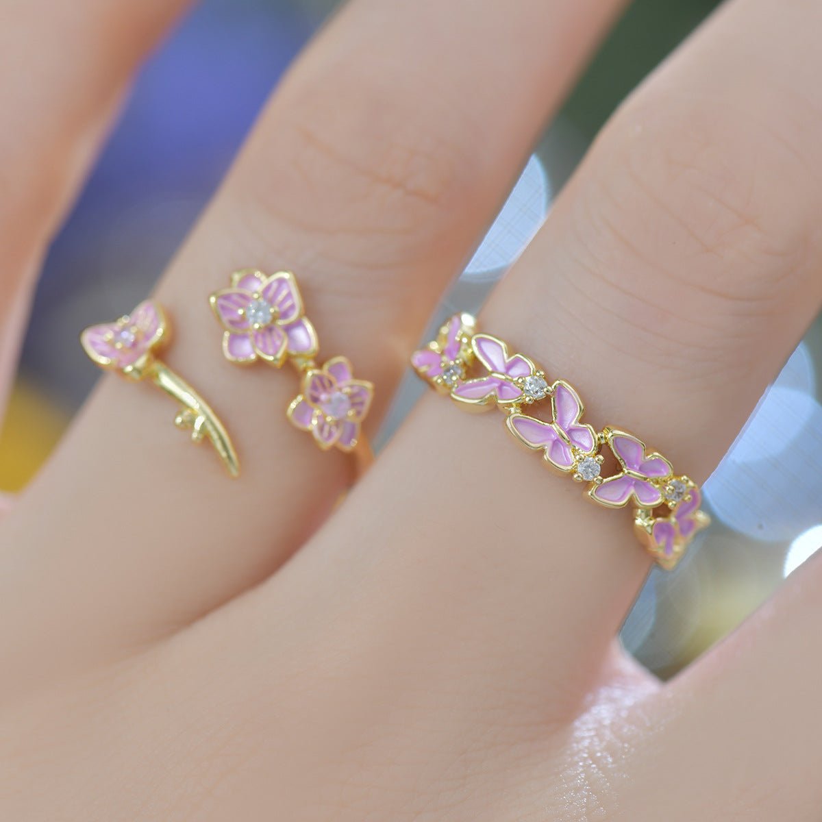 Pink Flutter Ring - Gold - Plated - Abbott Atelier
