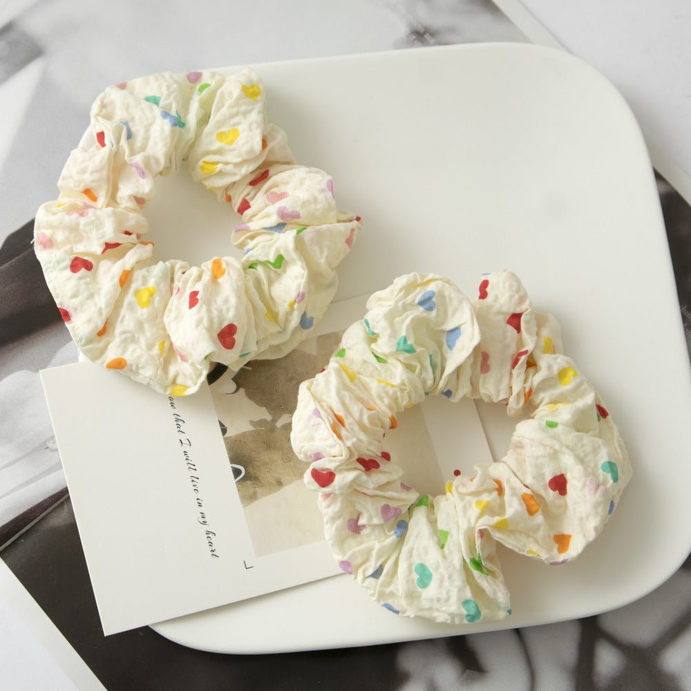 Rainbow Heart Scrunchie - For Hair - Abbott Atelier