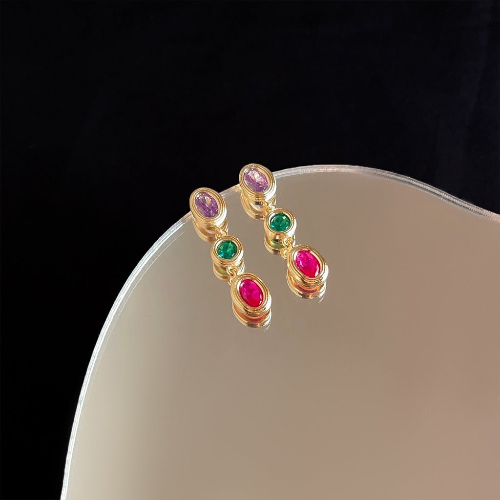 Ramona Bezel Earrings - Hypoallergenic - Abbott Atelier