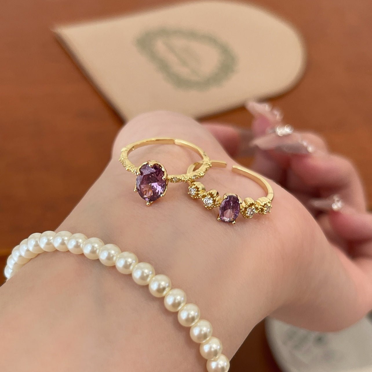 Rococo Amethyst Ring - Gold - Plated - Abbott Atelier