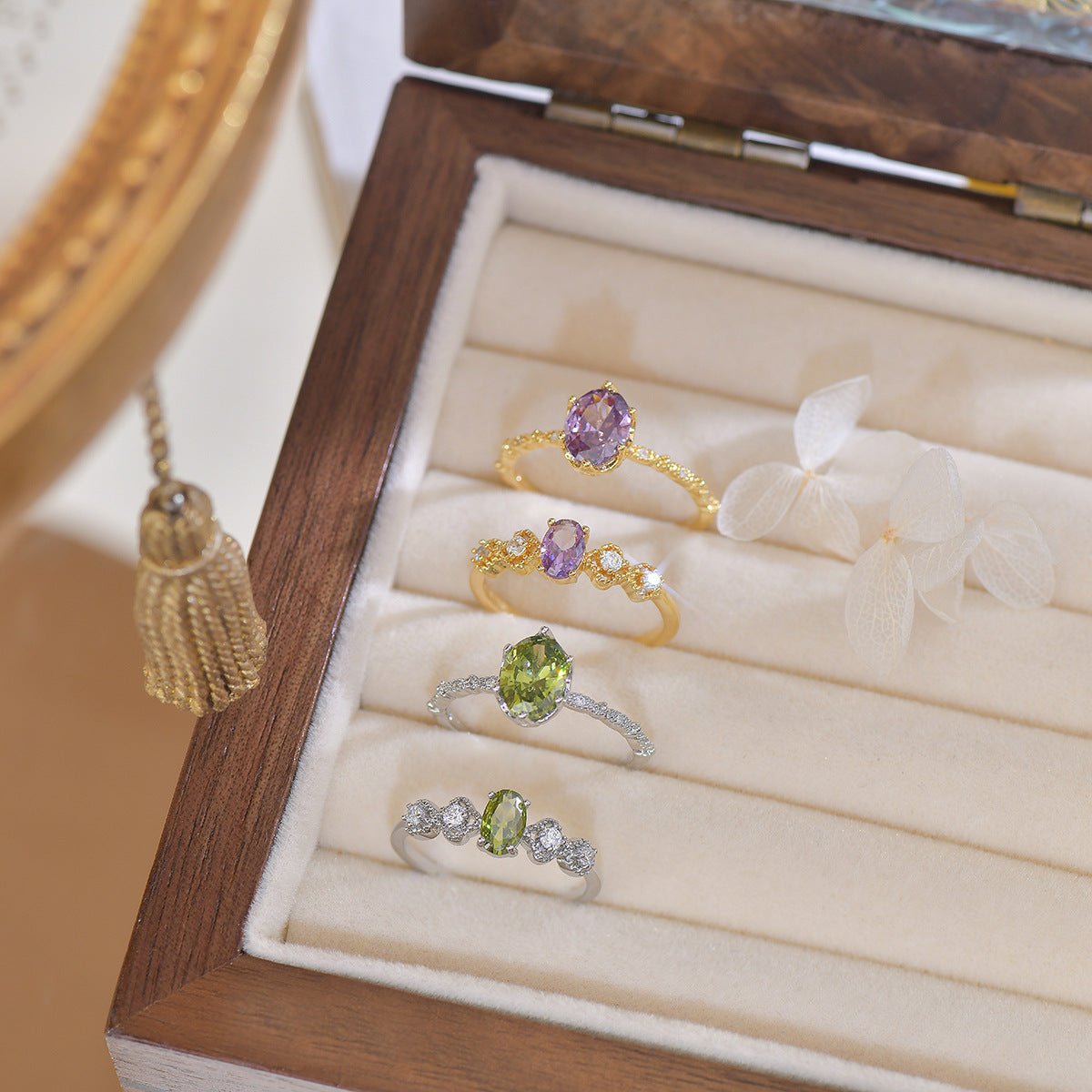 Rococo Amethyst Ring - Gold - Plated - Abbott Atelier