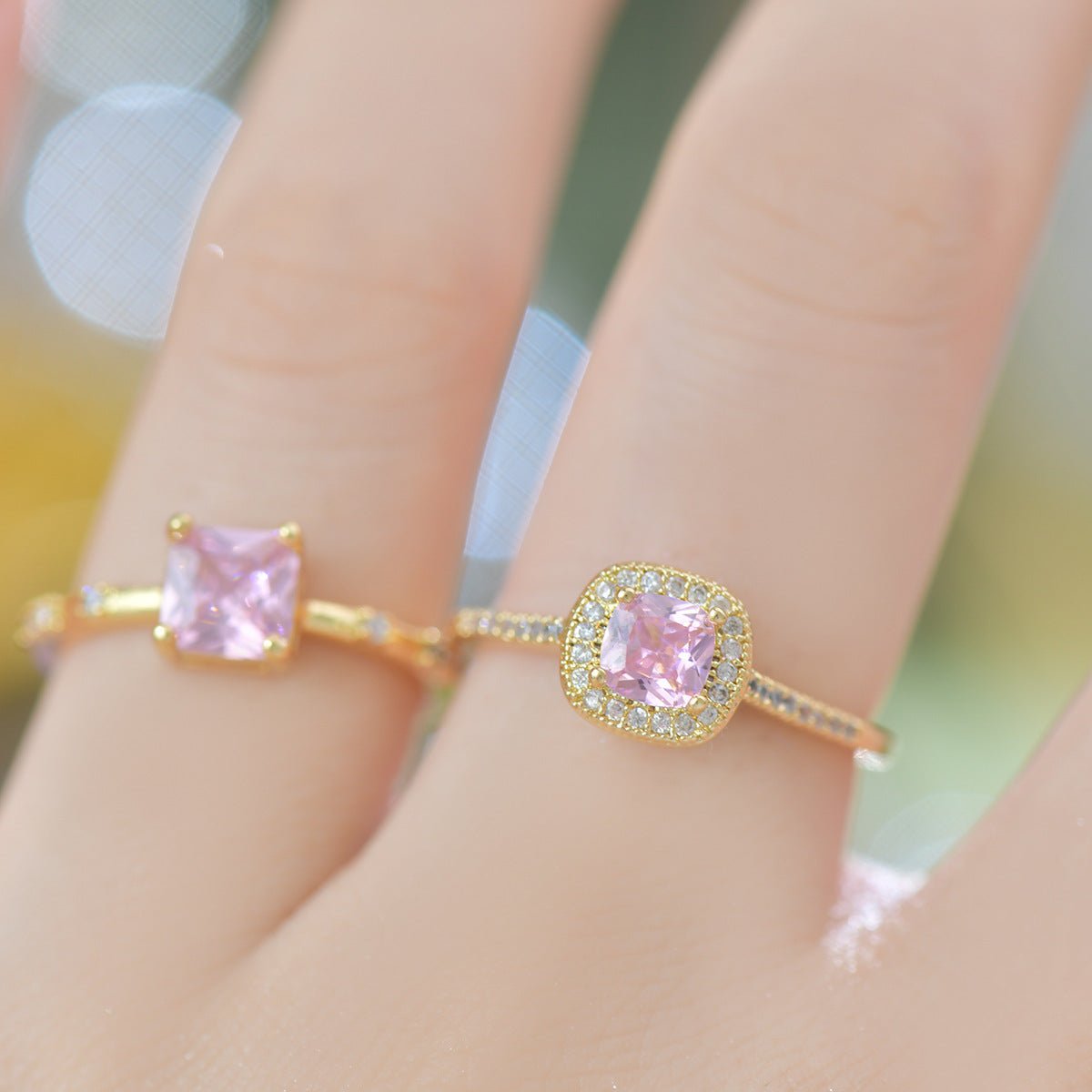 Rosaline Halo Ring in Gold - Gold - Plated - Abbott Atelier
