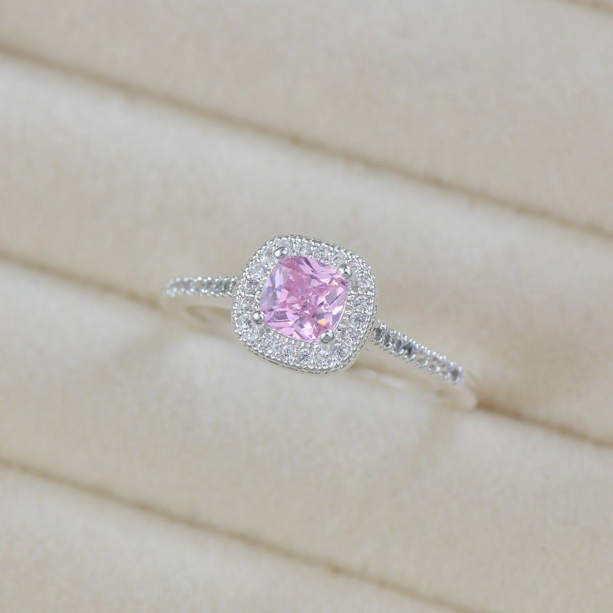 Rosaline Halo Ring in Silver - Gold - Plated - Abbott Atelier