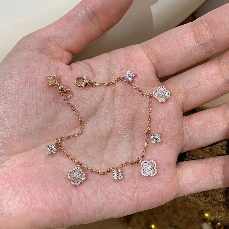 Rose Blossom Charm Bracelet - Gold Plated - Abbott Atelier