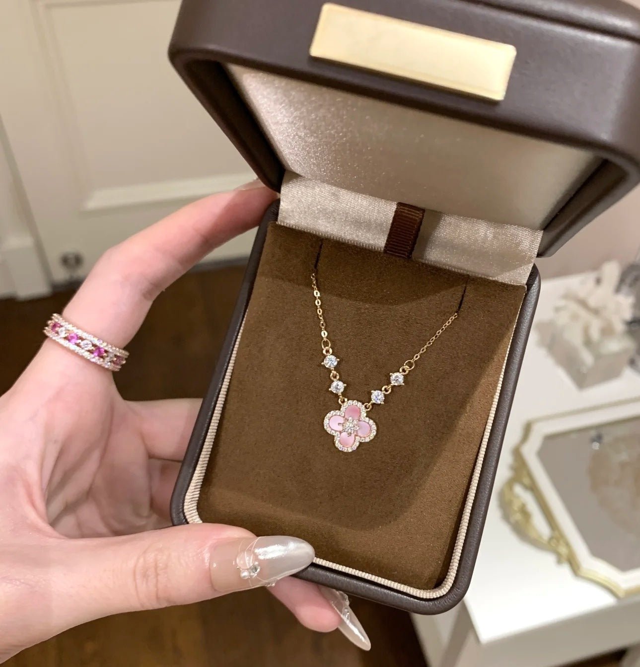 Rose Blossom Necklace - Gold Plated - Abbott Atelier