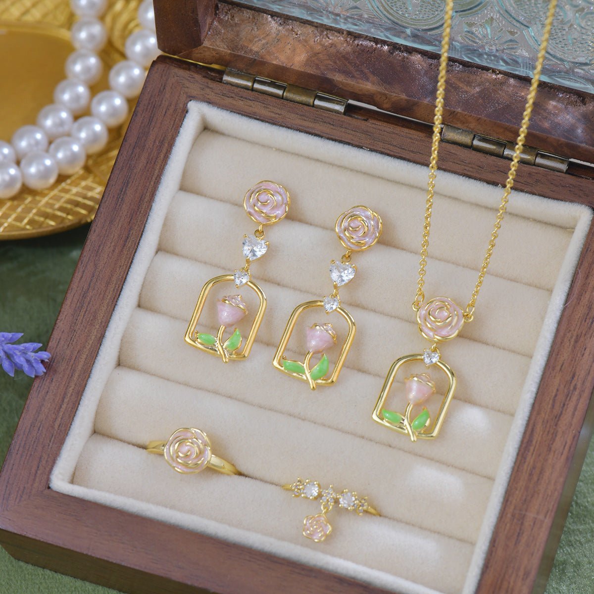 Rose Garden Necklace - Gold Plated - Abbott Atelier