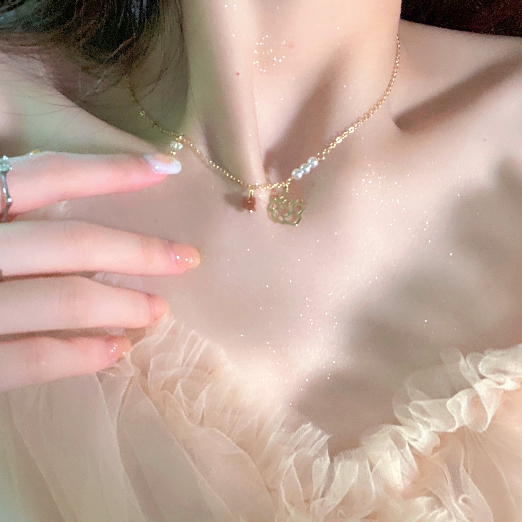 Rose Necklace - Gold - Plated - Abbott Atelier