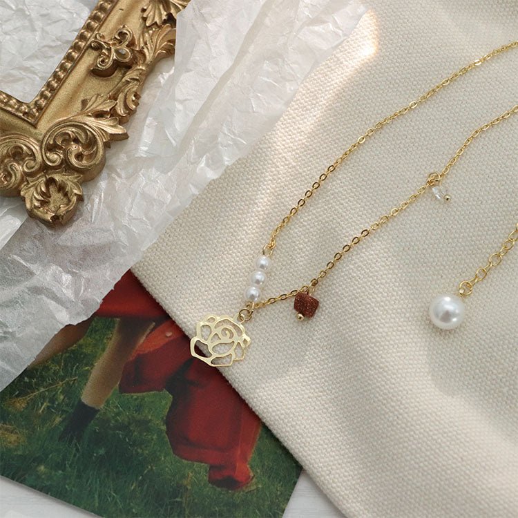 Rose Necklace - Gold - Plated - Abbott Atelier