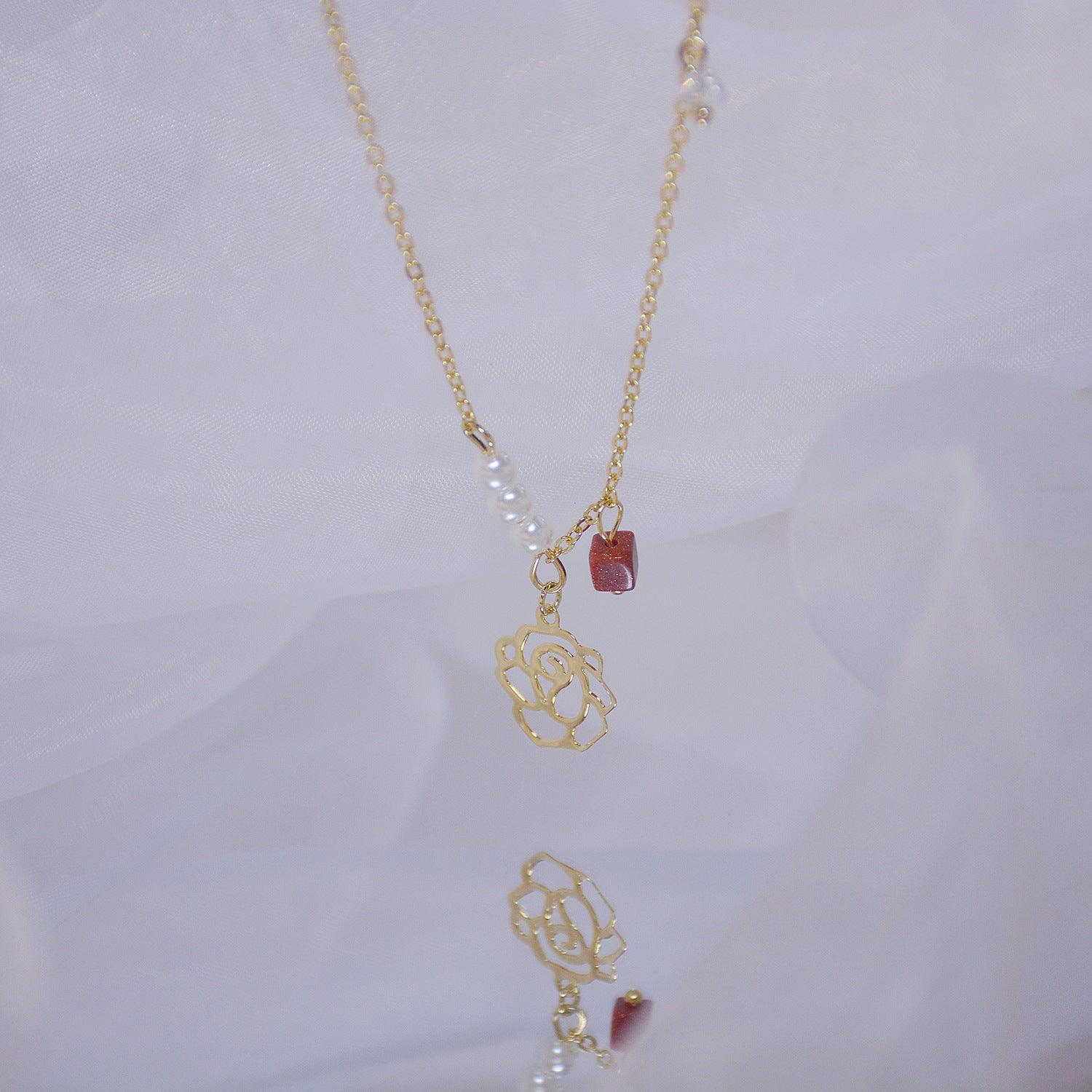 Rose Necklace - Gold - Plated - Abbott Atelier