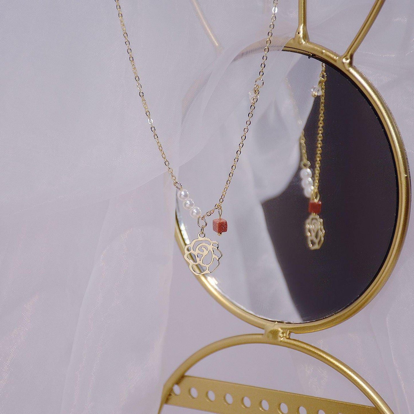 Rose Necklace - Gold - Plated - Abbott Atelier