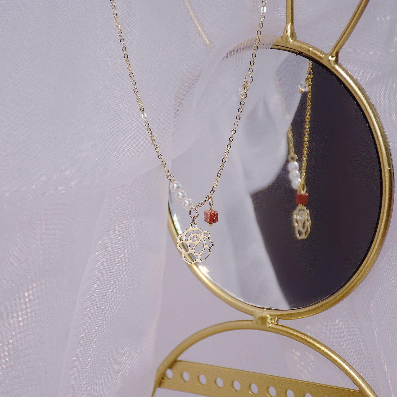 Rose Necklace - Gold - Plated - Abbott Atelier