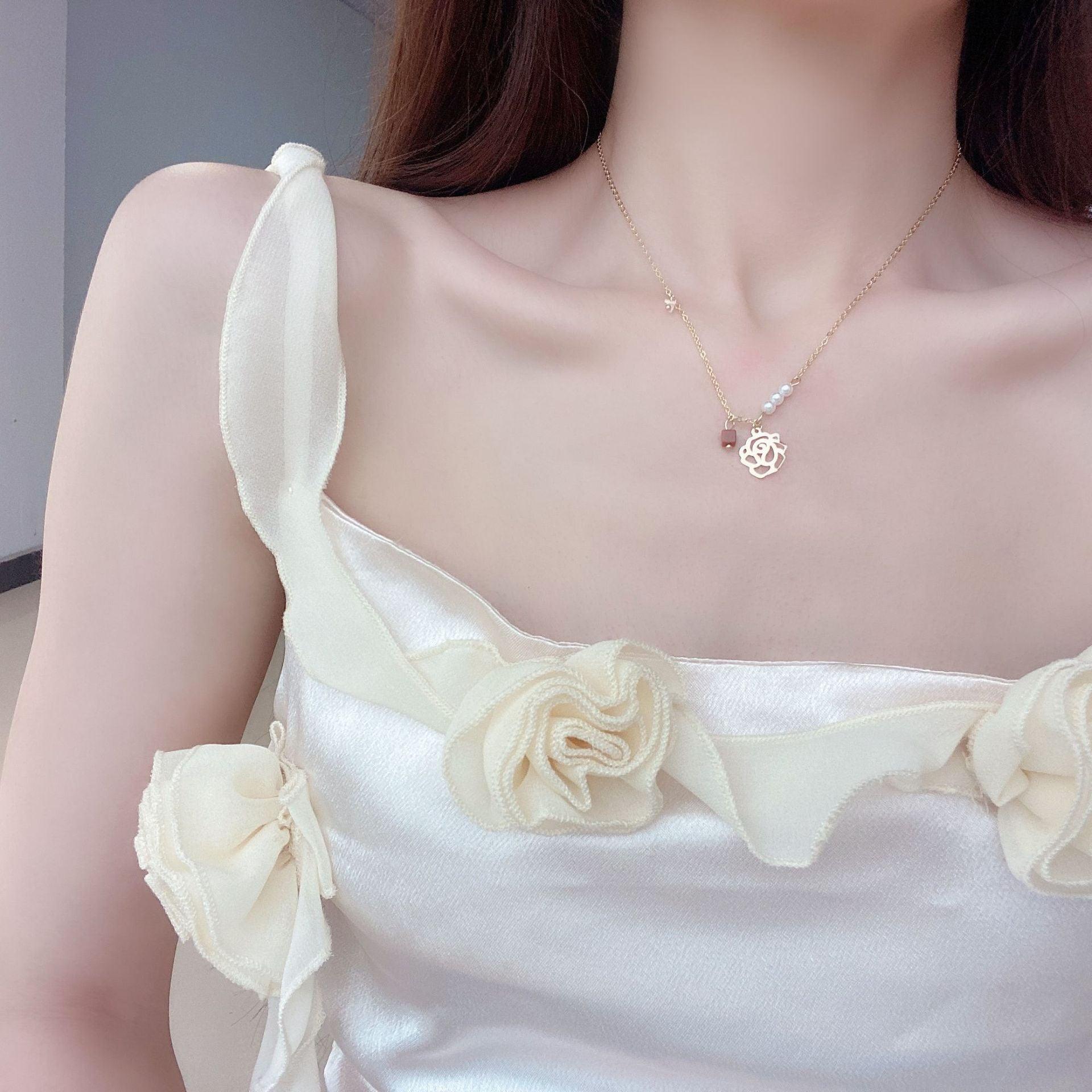 Rose Necklace - Gold - Plated - Abbott Atelier