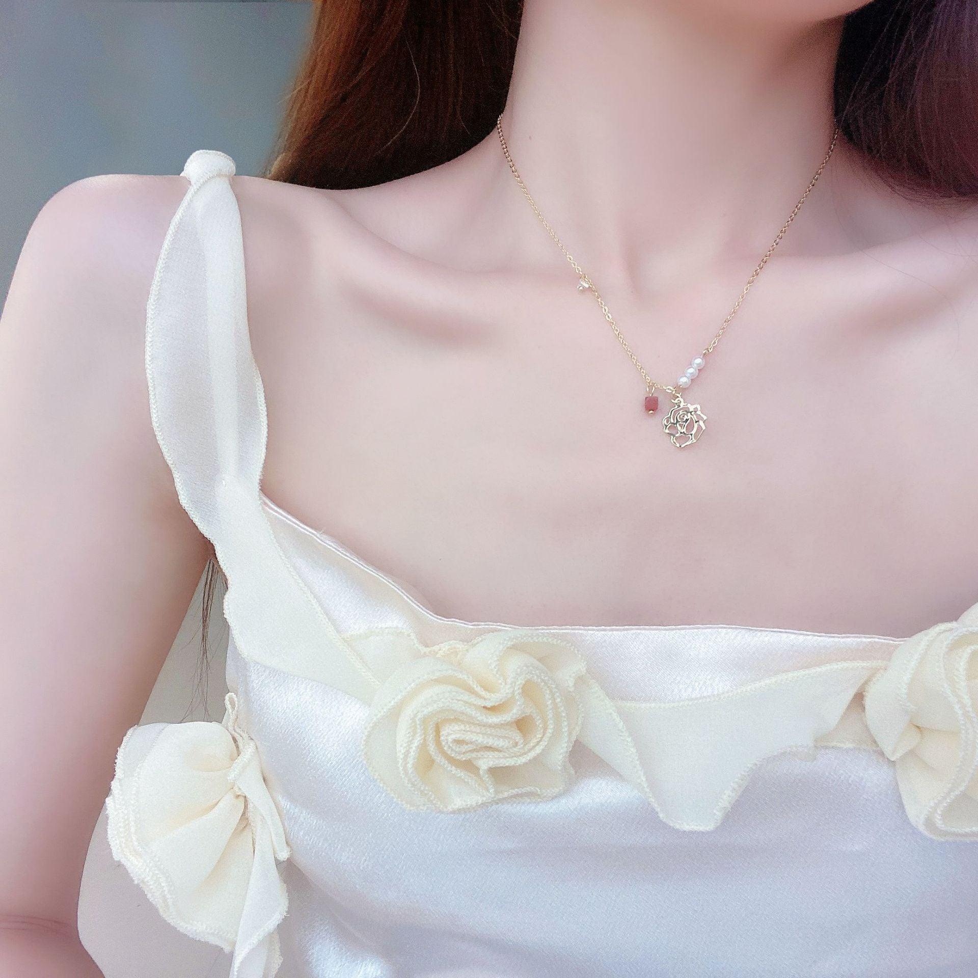 Rose Necklace - Gold - Plated - Abbott Atelier