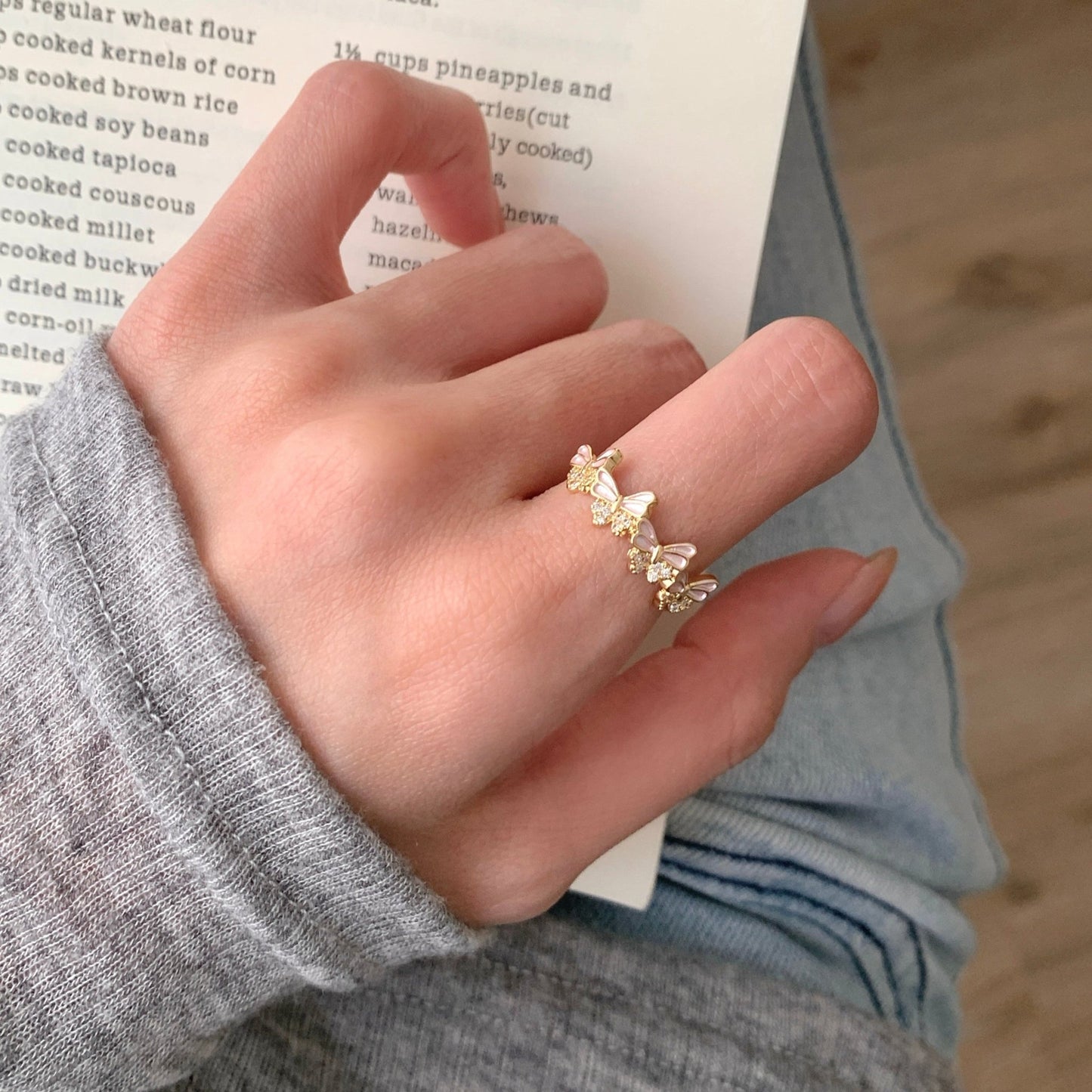 Rosy Flutter Ring - Gold - Plated - Abbott Atelier