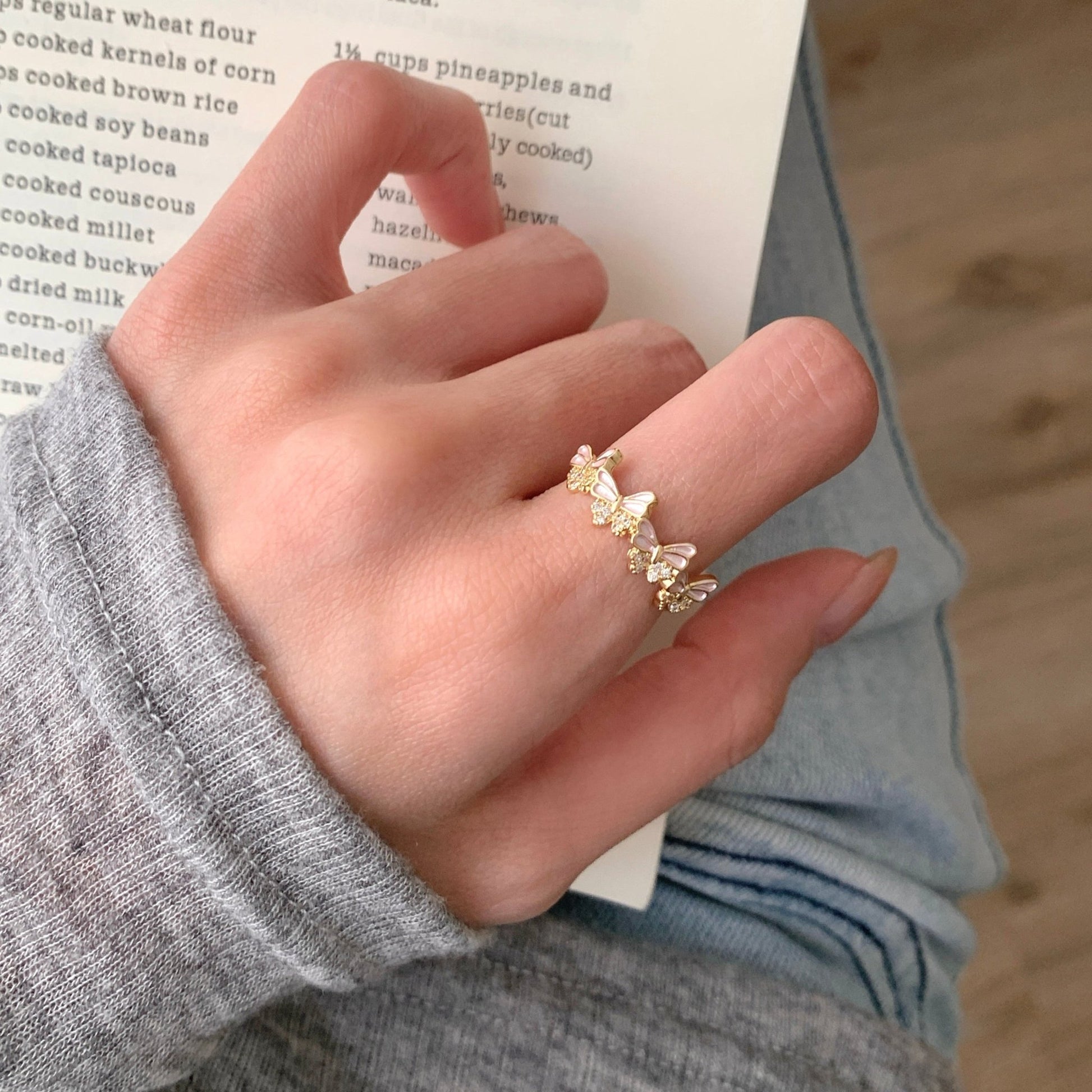 Rosy Flutter Ring - Gold - Plated - Abbott Atelier