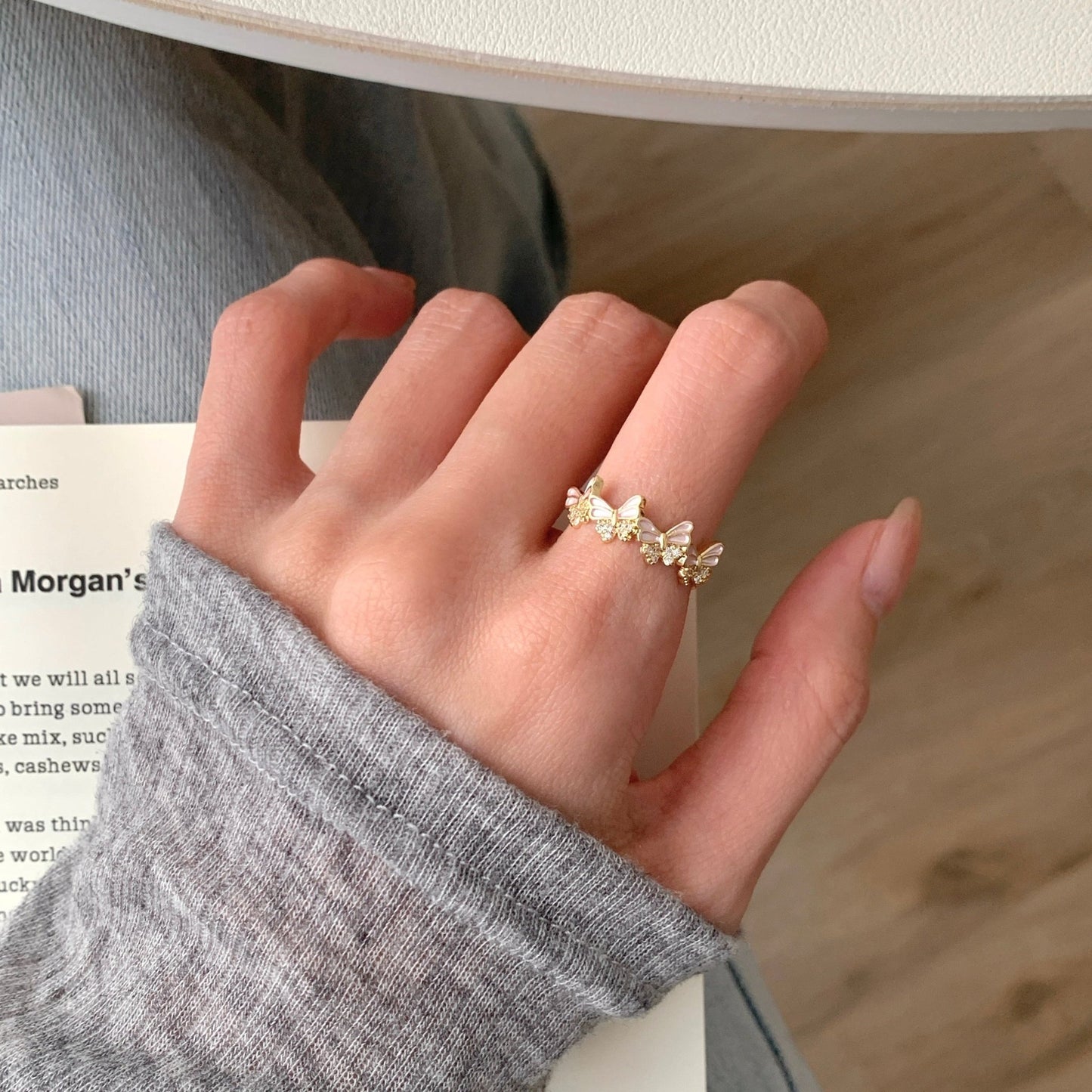 Rosy Flutter Ring - Gold - Plated - Abbott Atelier