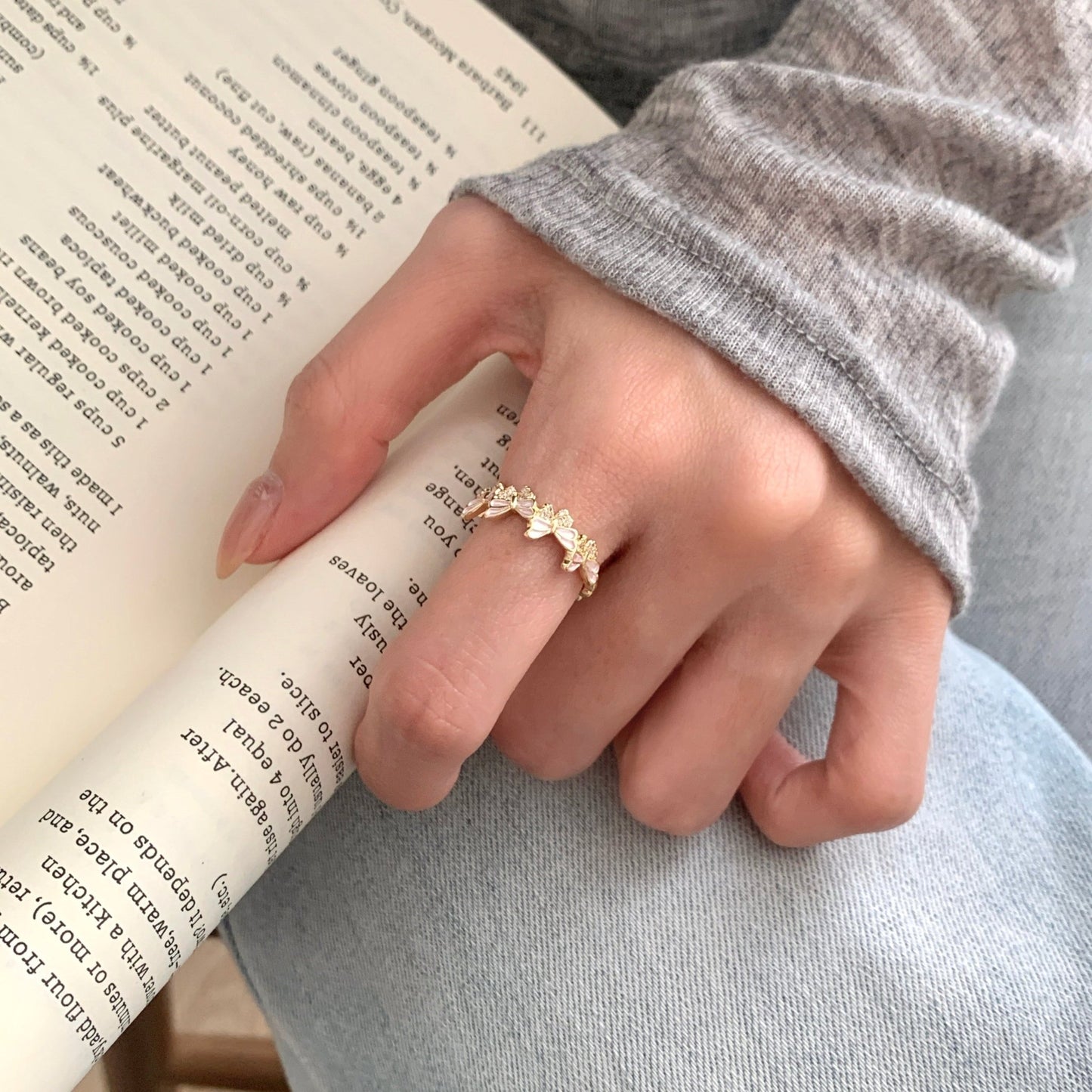 Rosy Flutter Ring - Gold - Plated - Abbott Atelier