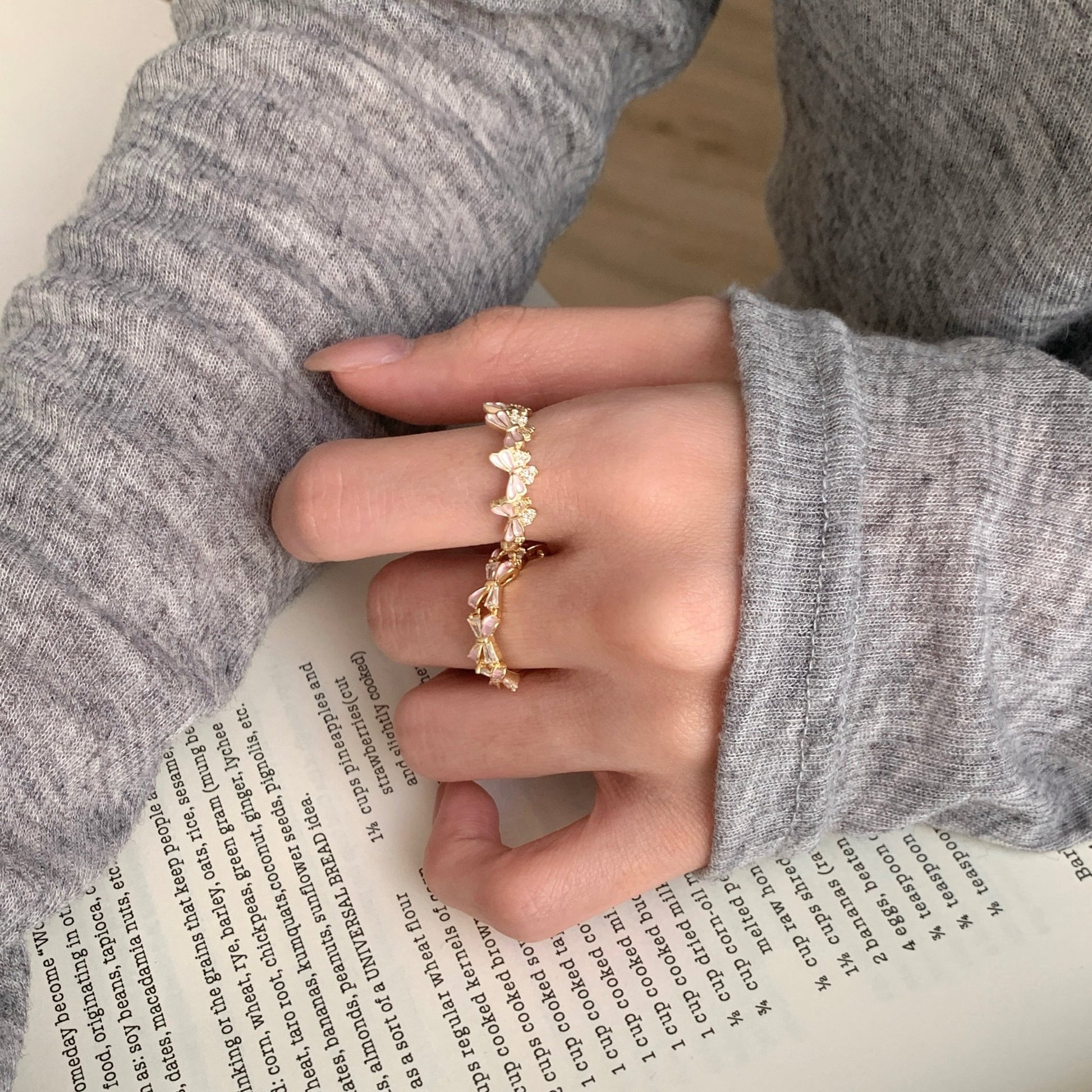 Rosy Flutter Ring - Gold - Plated - Abbott Atelier