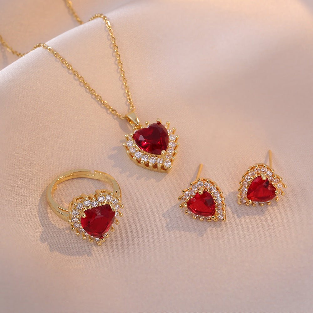 Rouge Heart Earrings - Hypoallergenic - Abbott Atelier