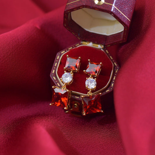 Rouge Princess Earrings - Hypoallergenic - Abbott Atelier