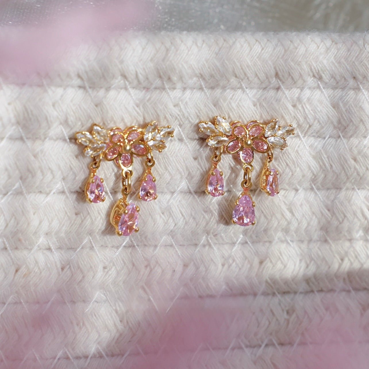 Sakura Larmes Earrings - Gold - Plated - Abbott Atelier