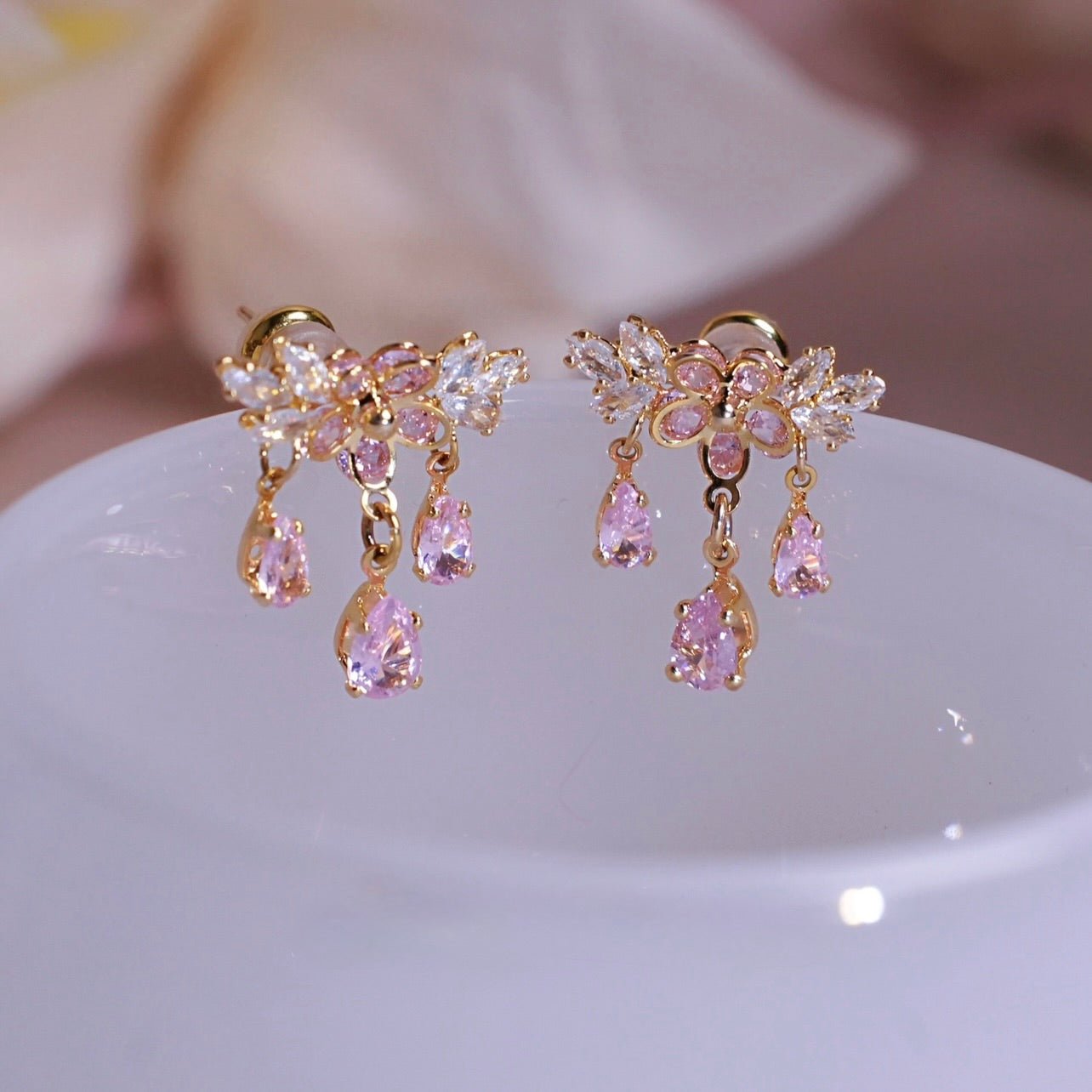 Sakura Larmes Earrings - Gold - Plated - Abbott Atelier