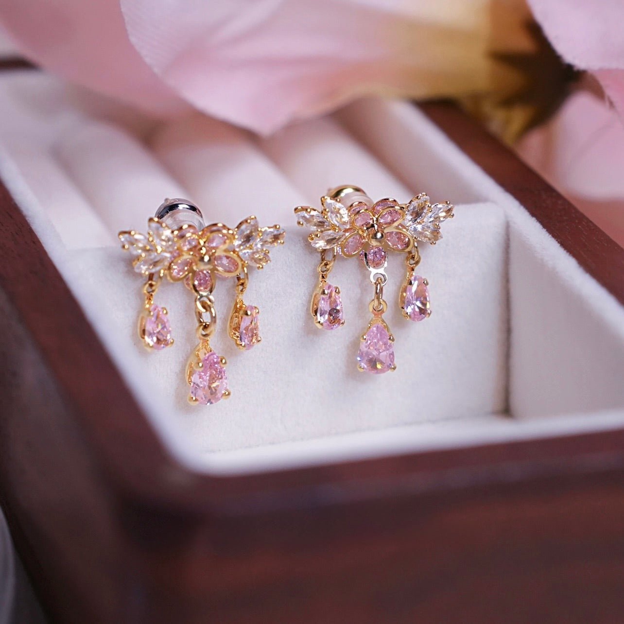 Sakura Larmes Earrings - Gold - Plated - Abbott Atelier