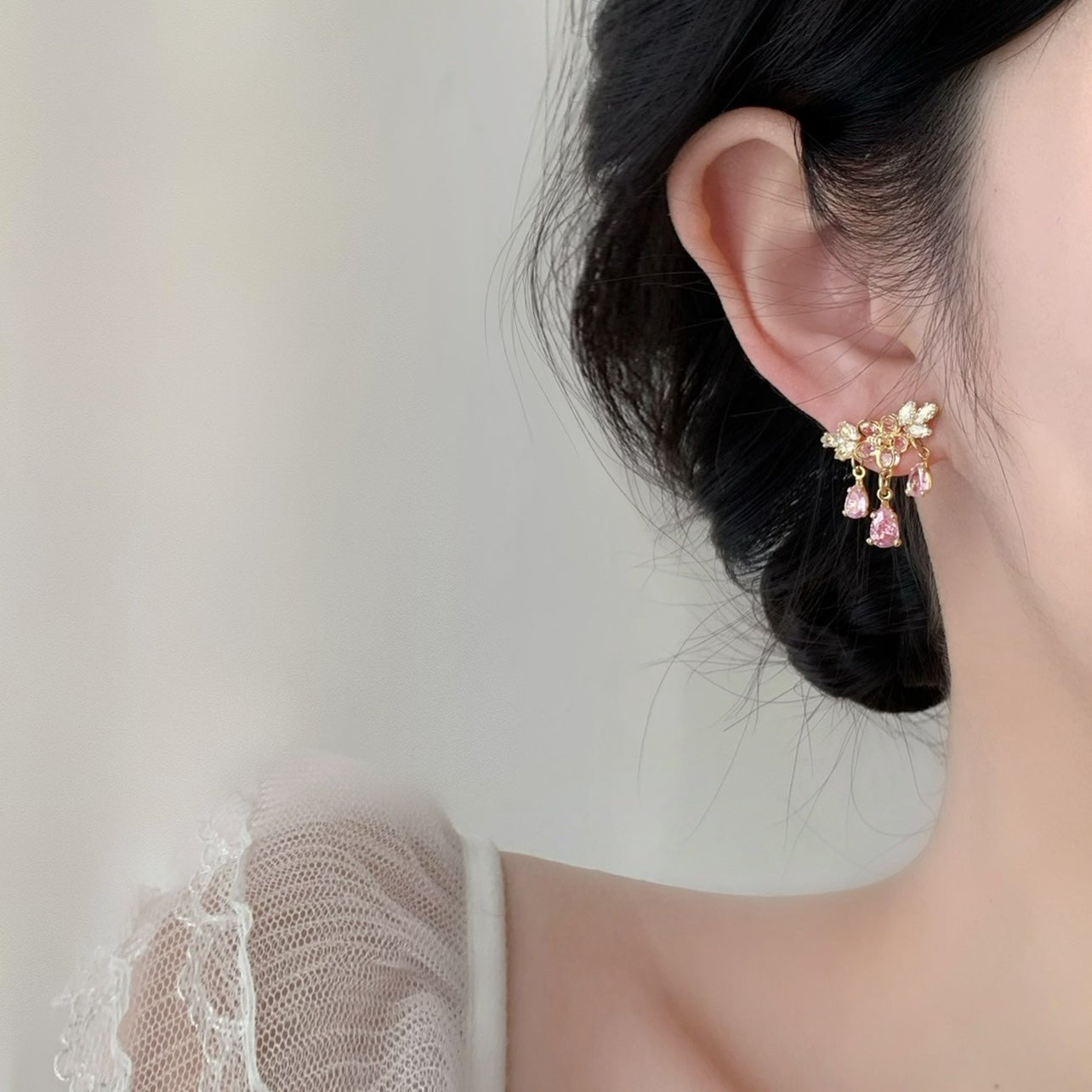 Sakura Larmes Earrings - Gold - Plated - Abbott Atelier