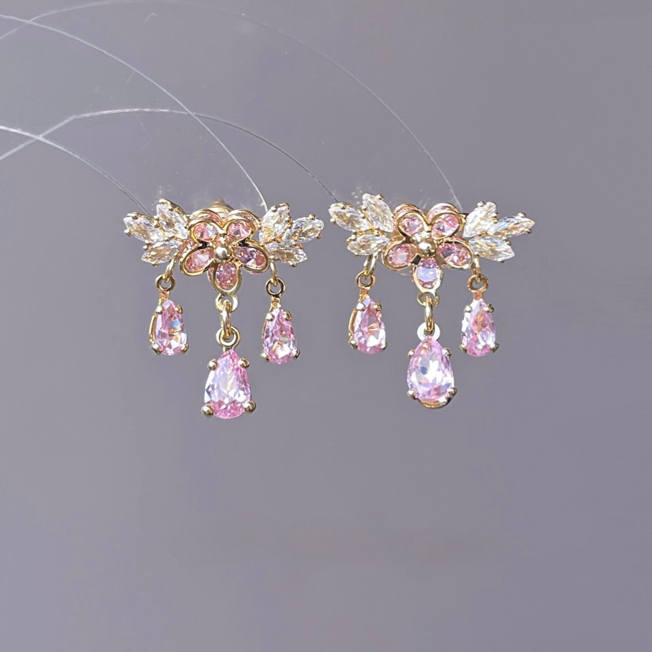 Sakura Larmes Earrings - Gold - Plated - Abbott Atelier