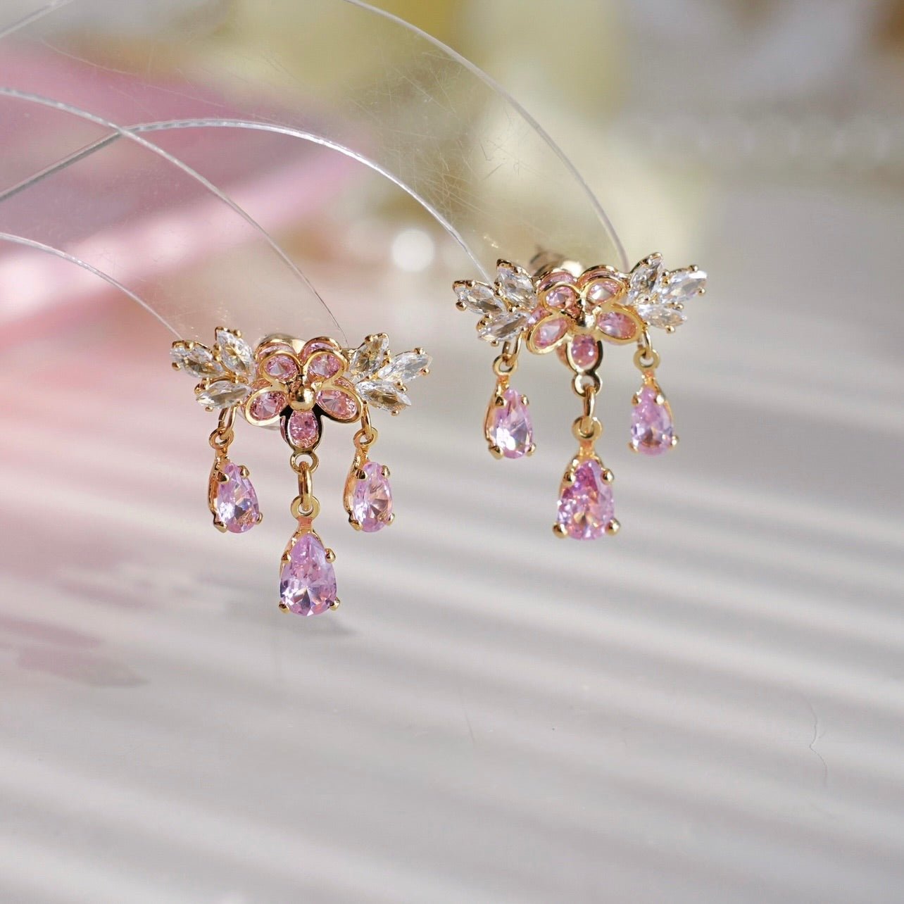 Sakura Larmes Earrings - Gold - Plated - Abbott Atelier