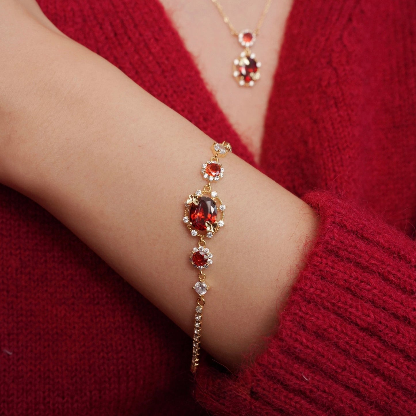 Scarlet Butterfly Bracelet - Gold Plated - Abbott Atelier