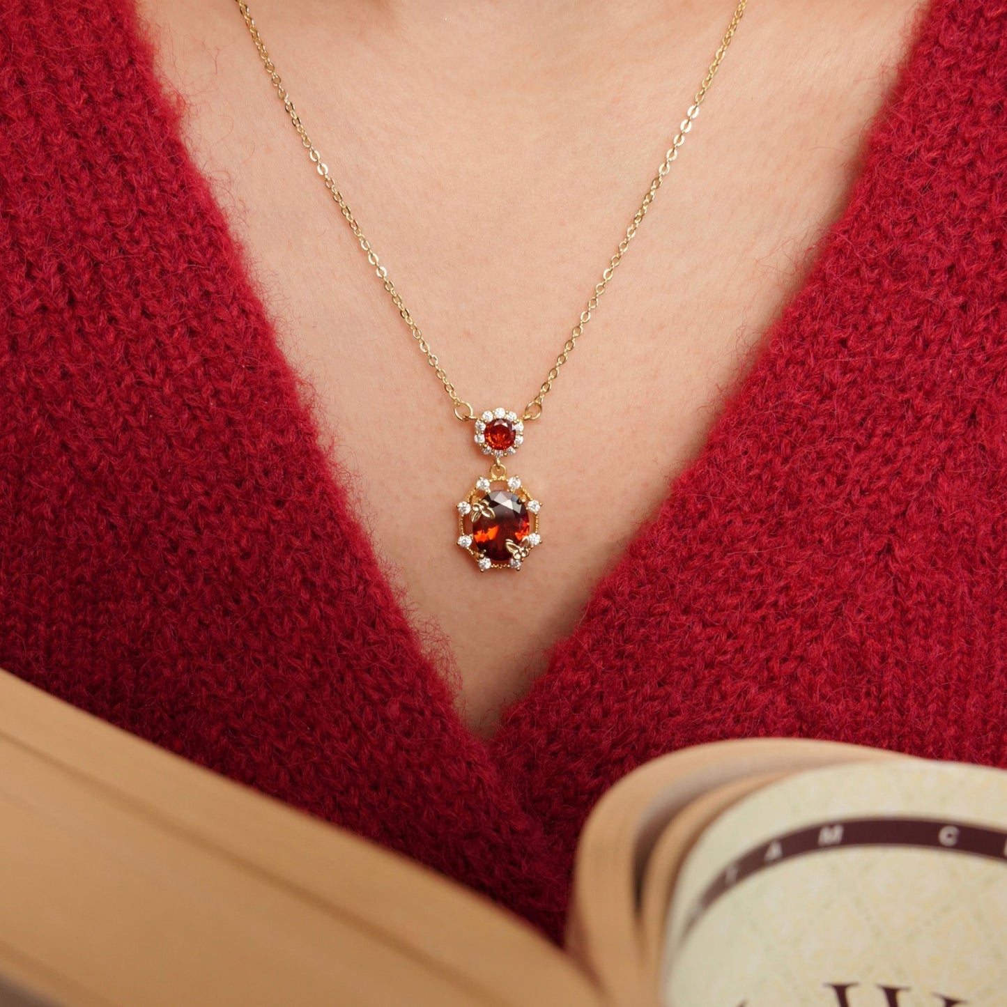 Scarlet Butterfly Necklace - Gold Plated - Abbott Atelier