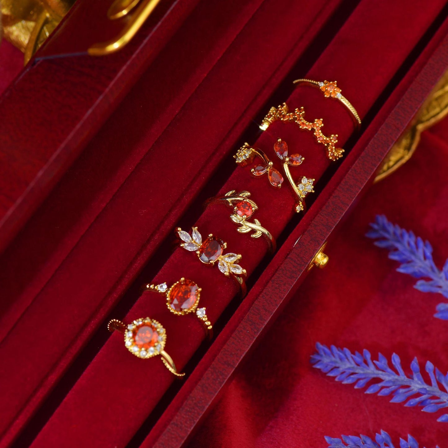 Scarlet Fleur Ring - Gold - Plated - Abbott Atelier