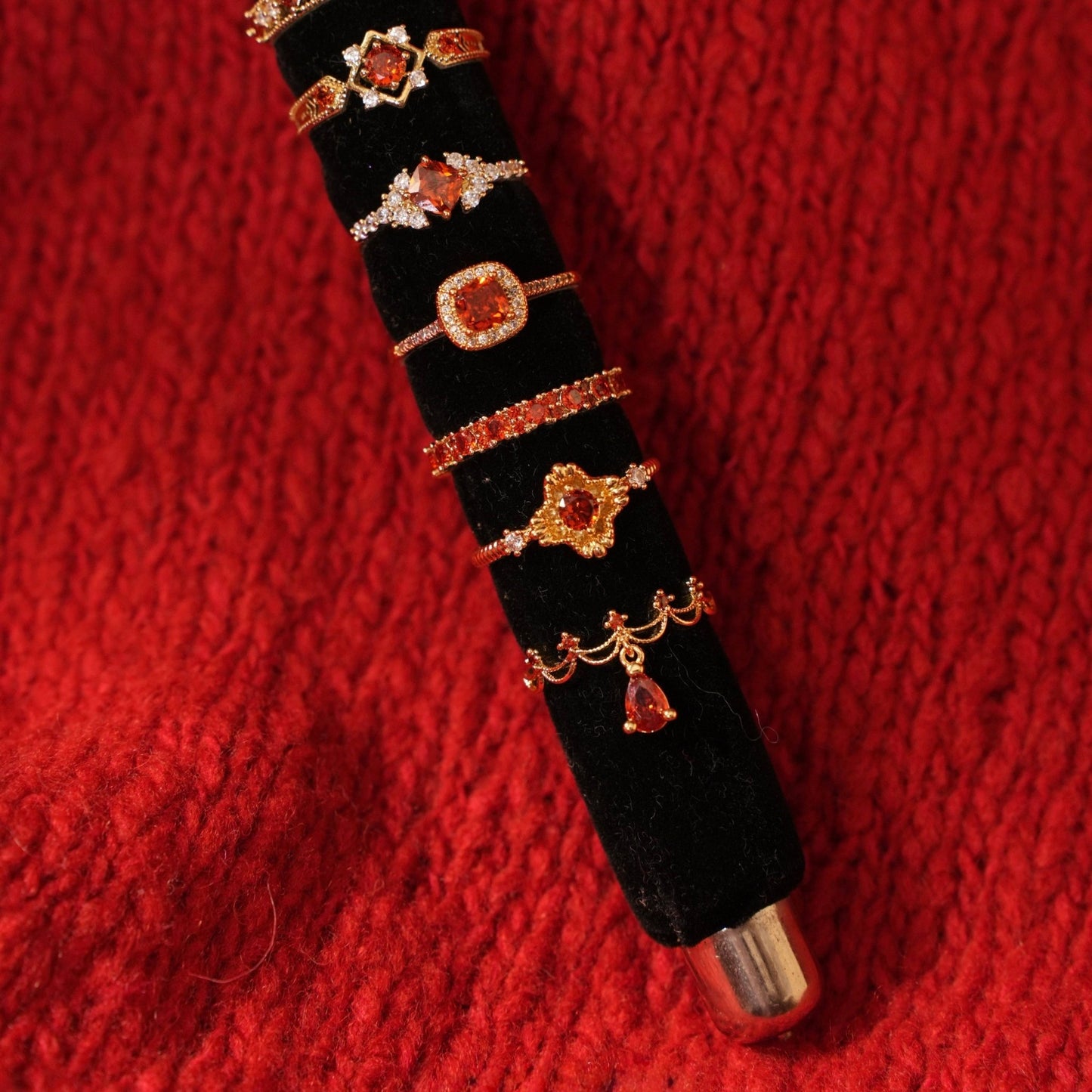 Scarlet Sunflare Ring - Gold - Plated - Abbott Atelier