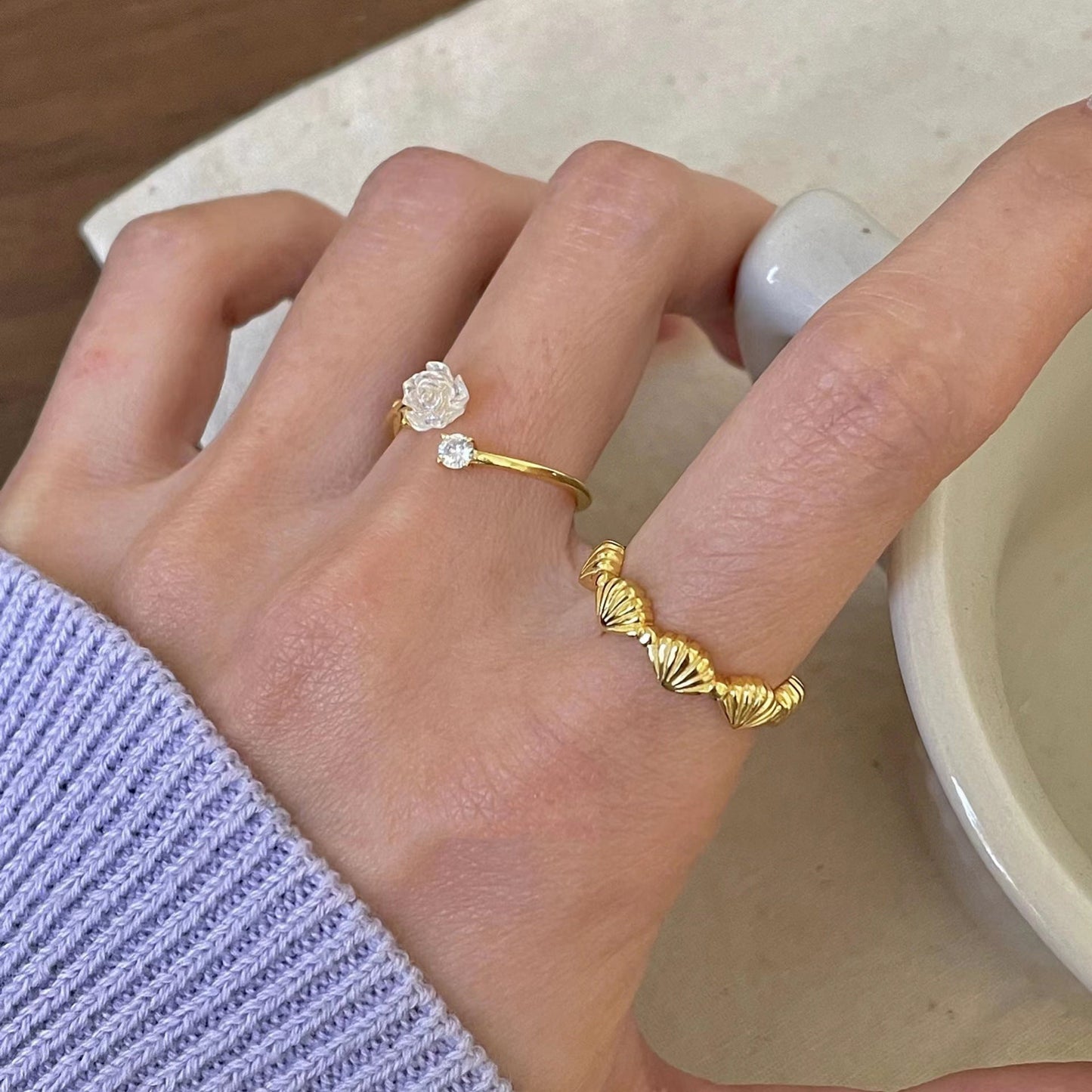 Seascape Ring (Solid Silver) - Hypoallergenic - Abbott Atelier