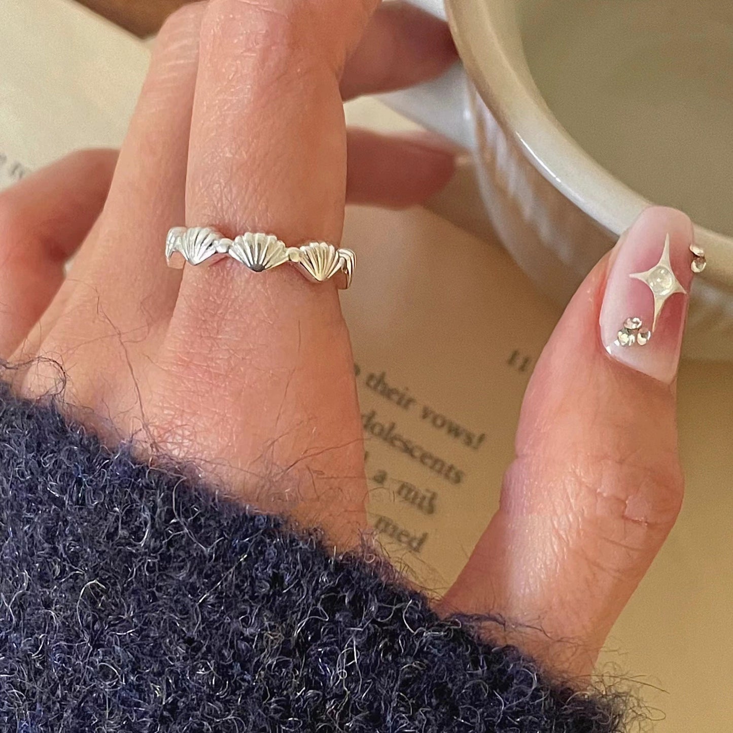 Seascape Ring (Solid Silver) - Hypoallergenic - Abbott Atelier