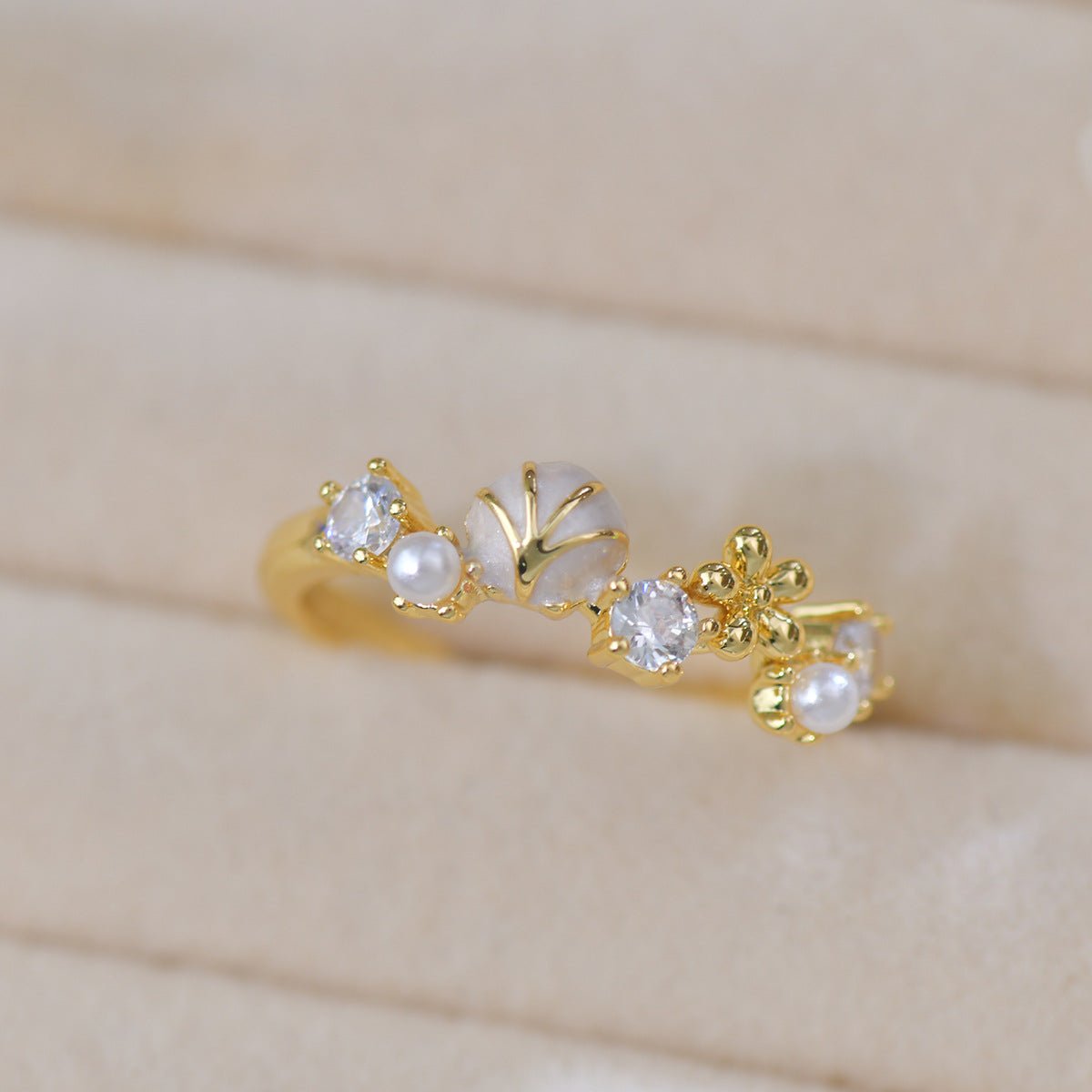 Seascape Shell Ring - Gold - Plated - Abbott Atelier