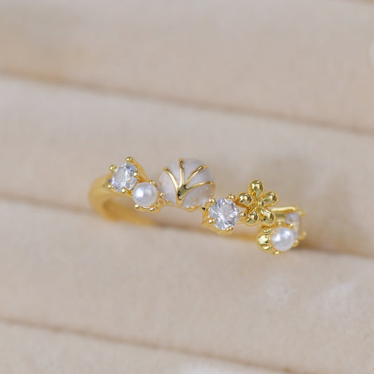 Seascape Shell Ring - Gold - Plated - Abbott Atelier