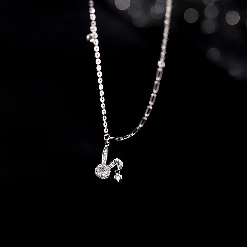 Silver Bunny Necklace (Solid Silver) - Hypoallergenic - Abbott Atelier