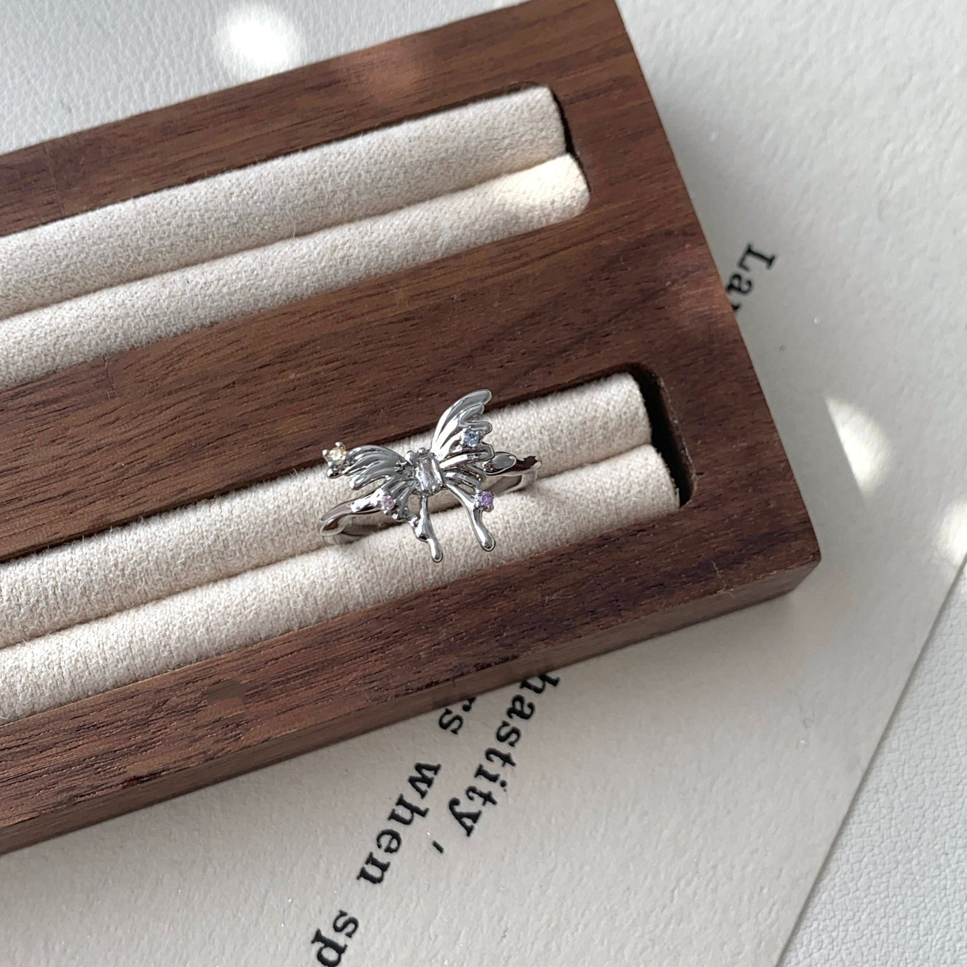 Silver Butterfly Ring - Lana - Gold - Plated - Abbott Atelier