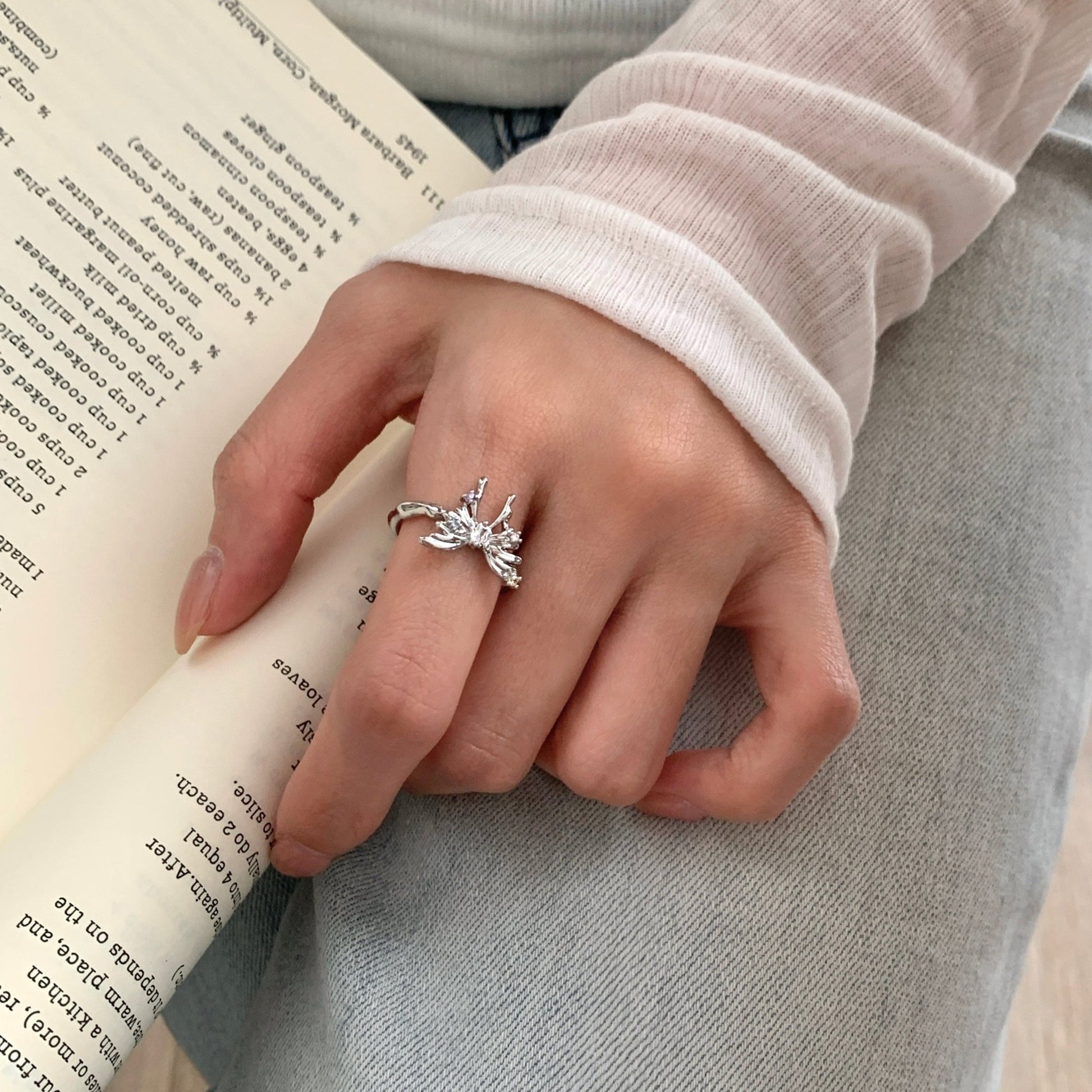 Silver Butterfly Ring - Lana - Gold - Plated - Abbott Atelier
