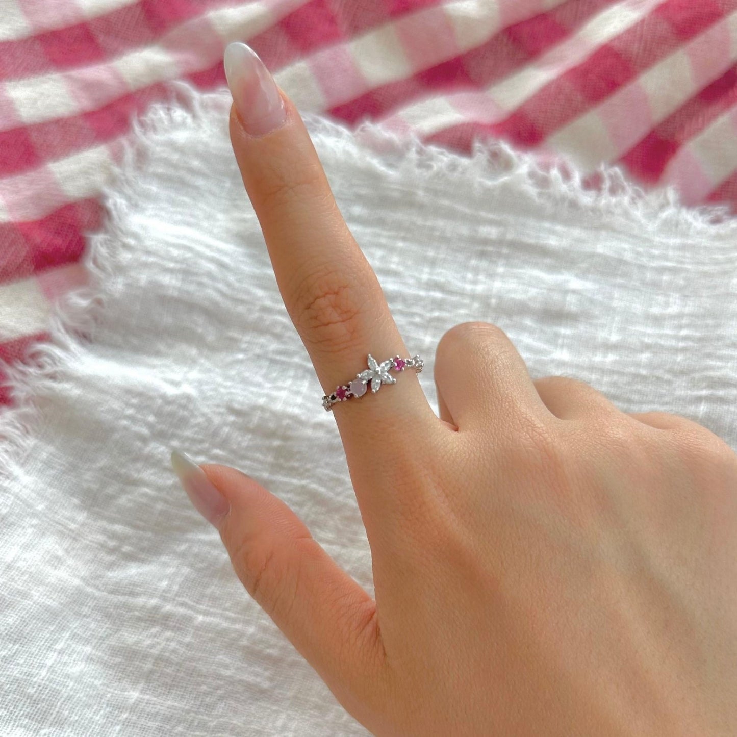 Silver Flower Ring - Riley - Gold - Plated - Abbott Atelier