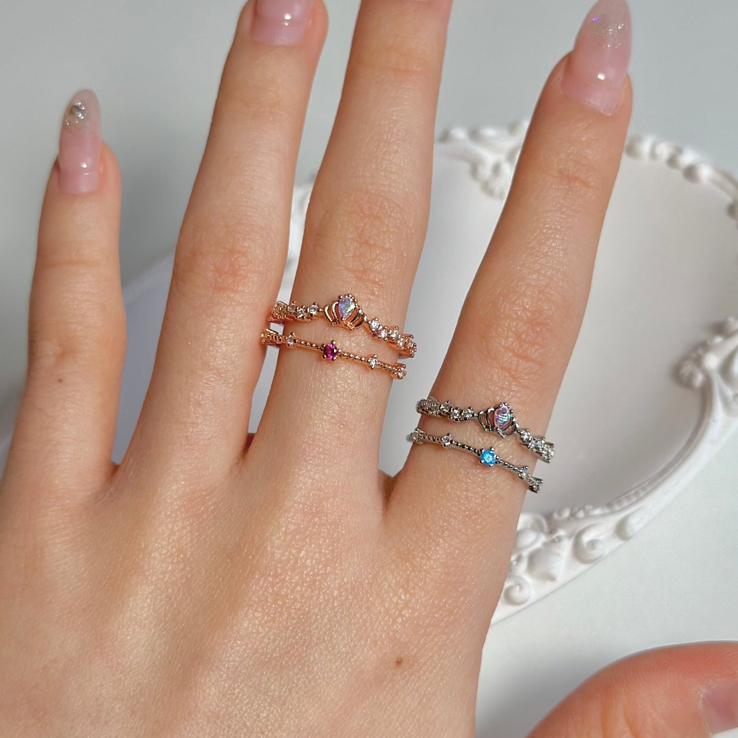 Silver Tiara Ring - Valentina - Gold - Plated - Abbott Atelier